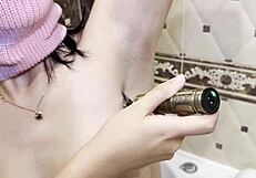 Ouch! Shaving hairy armpits hurts during epilator depilation!