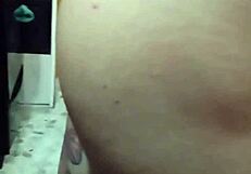 Natural ladyboy Shery strokes her hormonal lingerie bulge on camera