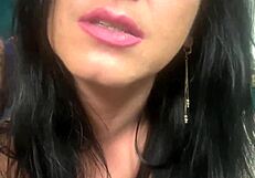 check out this blue lace tease on my mirror, still stained from all that squirting housewife action