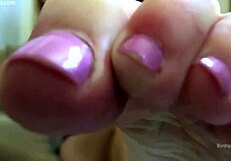 Sisters Tease Feet Together