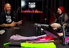 beautiful woman spanks him then pees but he skips ass fetish on sheer red