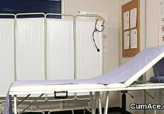 naughty babe kneels for massive cumshot facial swallowing every drop