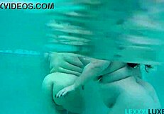 busty bbw lexxxi luxe and friend splash tits underwater pool play