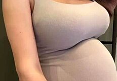 Stepmom Bends Over Shows Elastic Ass Big Milky Tits for Licking Massage