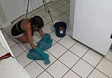 TMS-28 Petite Amateur Milf Maid in Anal Tail Plug DP Creampie Cunt Fuck