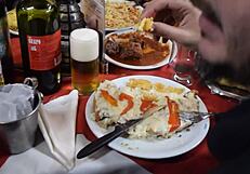 Public Restaurant Orgy Group Eating Food Turns Wild Outdoor Fuck Fest!