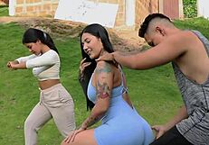 my workout turns into hot sex with tattooed latina dilan clavijo part 1