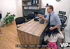 Bank Lady Boss Orgasms Wild with Naughty Subordinate at Work!