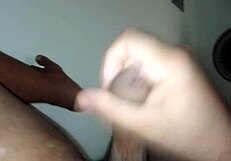 little redhead hints at explosive handjob cumshot finish