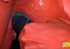 Ever seen a redhead and brunette kinky lesbians toy fuck outdoors?