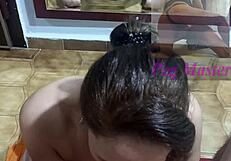 Swallowing Every Cum Drop While Riding Dildo In Mirror POV