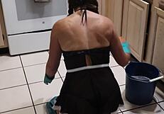 TMS-28 Petite Amateur Milf Maid in Anal Tail Plug DP Creampie Cunt Fuck