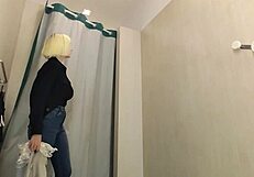 spy cam catches naked girl trying panties in public locker room