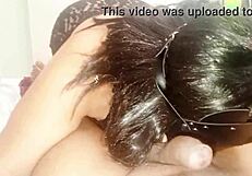 Mature milf blows neighbor deep then creampies her fat pussy!