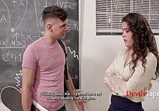 Teacher Risks It All Letting Student Destroy Her Ass!