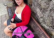 Colombian teen so horny for cash outdoor public fuck stranger hardcore ass cum