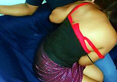 Slutty Indian bhabhi bends over for movie theater creampie pounding