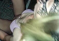 Unemployed stepmom desperate for cash fucks me college dorm pov cowgirl cumshot