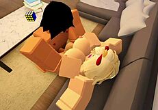 roblox dude rams monster cock destroying girl's pussy throat with nasty sounds