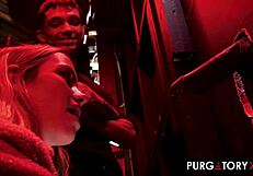 PurgatoryX Khloe Kapri Takes BBC Facial in Gloryhole Cuckold Scene