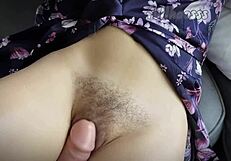 hey stepson with that big cock rubs and pounds my hairy milf pussy till creampie