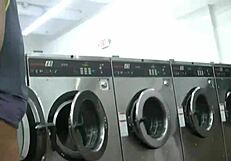 suck this bbc at college laundromat in sheer top pt1