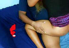 Slutty Indian bhabhi bends over for movie theater creampie pounding