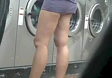 suck this bbc at college laundromat in sheer top pt1