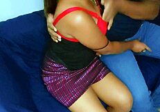 Slutty Indian bhabhi bends over for movie theater creampie pounding