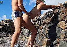 our leaked vacation tape shows yoya grey's perfect teen ass outdoor fucked