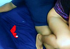 Slutty Indian bhabhi bends over for movie theater creampie pounding