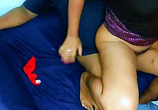 Slutty Indian bhabhi bends over for movie theater creampie pounding