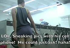suck this bbc at college laundromat in sheer top pt1
