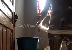 black beauty lures daddy into shower flashing big natural tits wet pussy joi tease