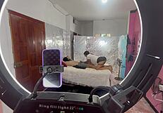 Disgusting Fat Guy's Small Cock Fucks Two Big-Assed Latina Beauties Hard