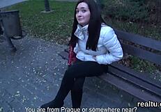 czech teen seduced in shop then pov shagged with huge cock