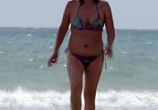 hey stepmom on beach loves my cock after we mutually masturbate to cumshot