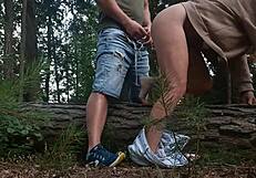 sexy redhead babe bends over in forest gets fucked doggystyle cowgirl by boss huge cock cheating on husband