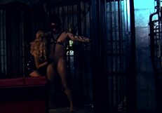 imagine two bound blonde bimbos riding your cock with fake tits