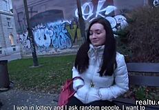 czech teen seduced in shop then pov shagged with huge cock