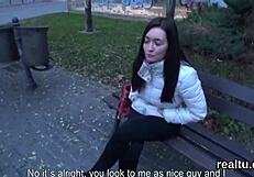 czech teen seduced in shop then pov shagged with huge cock