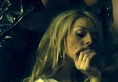 imagine two bound blonde bimbos riding your cock with fake tits