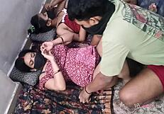 husband torn between indian wife and 18yo stepsis threesome