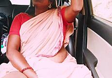 wanna hear this indian maid's dirty telugu talk during car fuck?