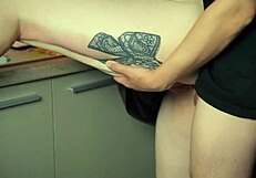 i made stepmom sit on my face after banana slip then fucked her kitchen ass hard