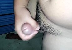 Pinoy babe handjobs huge load post-shower creampie masturbation