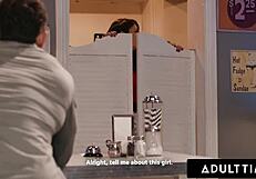 college girl liz jordan risks public desk suck and rough pussy ride