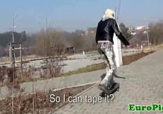 Pierced Czech Skater Euro Chick Sucks Wanks Pounded Outdoors