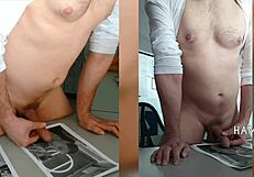 sneaky cum tribute blasts all over muscular german bodybuilder anahi's shaved huge cock in closeup homemade