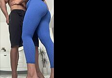 coach's cock throbs seeing my big ass in tight leggings cumshot